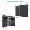 VIPEK V6C Heavy Duty Covered Clothes Rack Portable Wardrobe Closet, Black Clothing Rack with Oxford Fabric Cover, Max Load 870 LBS - 3 of 4