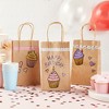 Juvale 12 Pack Small Gift Bags with Handles, 5.3 x 3 x 8.5 Inch Bulk Kraft Paper Material Brown Bags for Party Favors, Goodies - 2 of 4