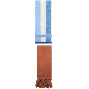 REGALWOVEN 2 Packs Cotton Absorbent Soft Decorative Bathroom Hand Towel for Kitchen - 1 of 4
