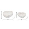Sagebrook Home Set of 2 Carved Wood Bowls Wooden Nesting Heart Bowls for Table Decor and Display - 2 of 4