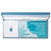 Bereavement Tear To Remember Turquoise Teardrop Pendant 18 Inch Silver Plated Women's Necklace in Jewelry Box with Sentiment Card - 3 of 4