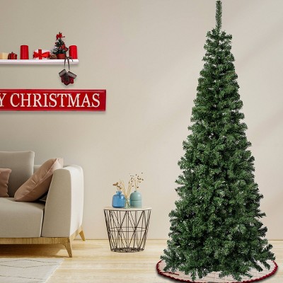 National Tree Company 7.5' Unlit Linden Spruce Slim Artificial Christmas Tree with 948 Tips