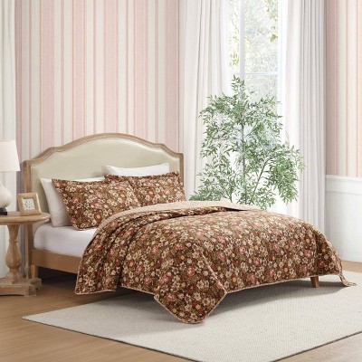 Laura Ashley King Marta Quilt Set Brown — фото 3