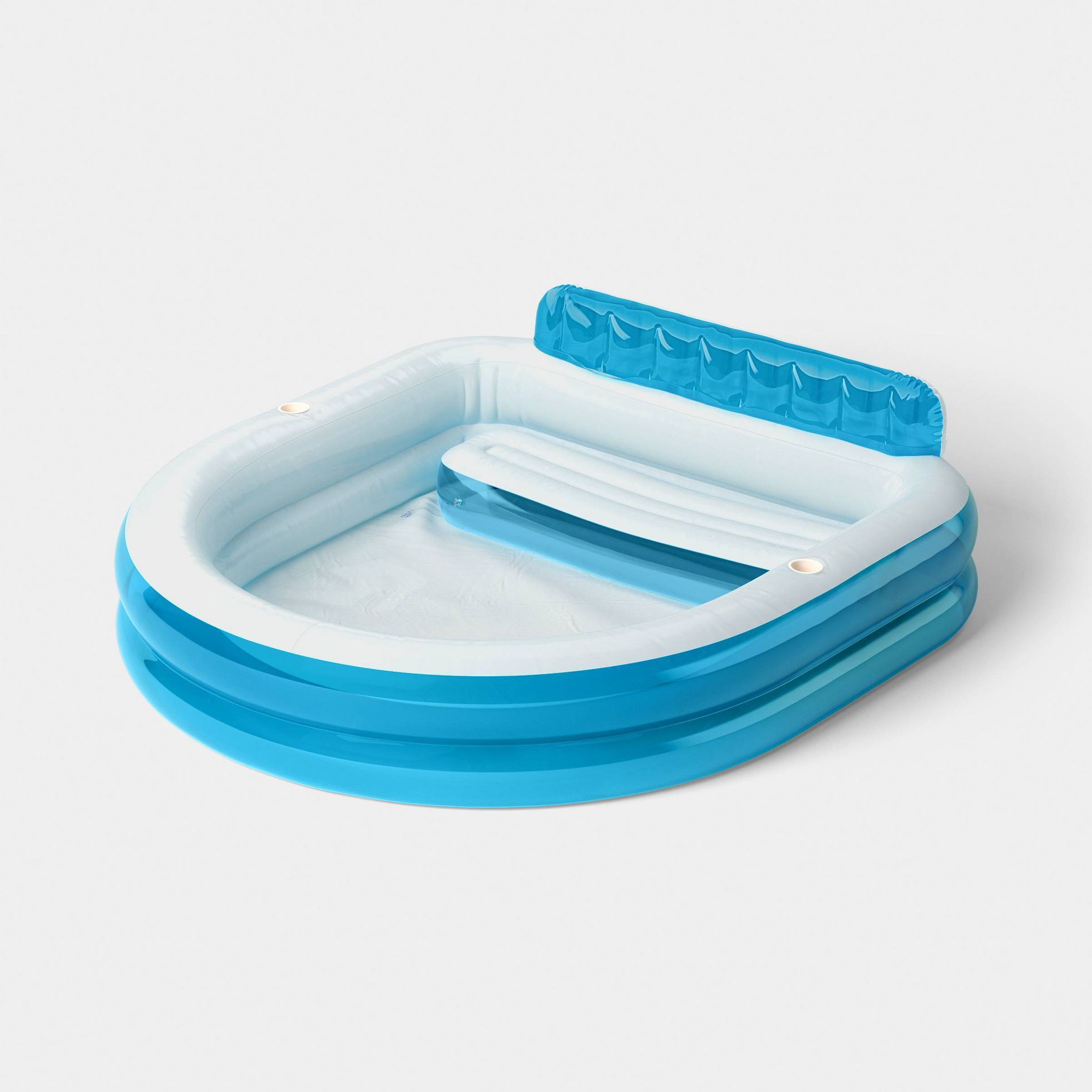 Family Lounger Pool with Bench Pool Lounger - Sun Squad™ Blue