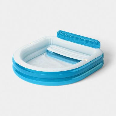 Family Lounger Pool with Bench Pool Lounger - Sun Squad™ Blue