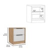 NicBex 16.1 inch Wide Nightstand with 2 Drawers, Modern Side Table with Solid Wood Frame and Metal Handles,Bedside Table for Bedroom,Living Room - 3 of 4