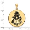 Black Bow Jewelry 14k Yellow Gold Plated Sterling Silver Purdue Boilermakers NCAA Extra Large Pendant - 2 of 3