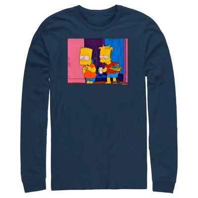 Men's The Simpsons Treehouse Of Horror Double Bart Scene Long Sleeve ...