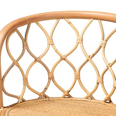 Diana Handmade Bohemian Natural Rattan Counter Stool