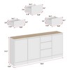 Famapy Modern Dresser Featuring Adjustable Shelving Inclined Hidden Handles and Abundant Storage - 4 of 4