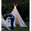 Hearthsong 7õ Cotton Canvas And Wooden Pole Indoor/outdoor Family Tent With  7õ Battery-operated Tent Lights : Target