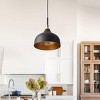 Dewdrop Modern Black and Gold Pendant Ceiling Light, Dome Hanging Fixture for Kitchen Island Bedroom Living Room Bar - 2 of 4