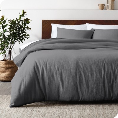 Linen Duvet Cover and Sham Set by Bare Home