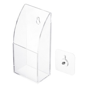 Unique Bargains Acrylic Wall Mount Office Media Remote Control Storage Box - 1 of 3
