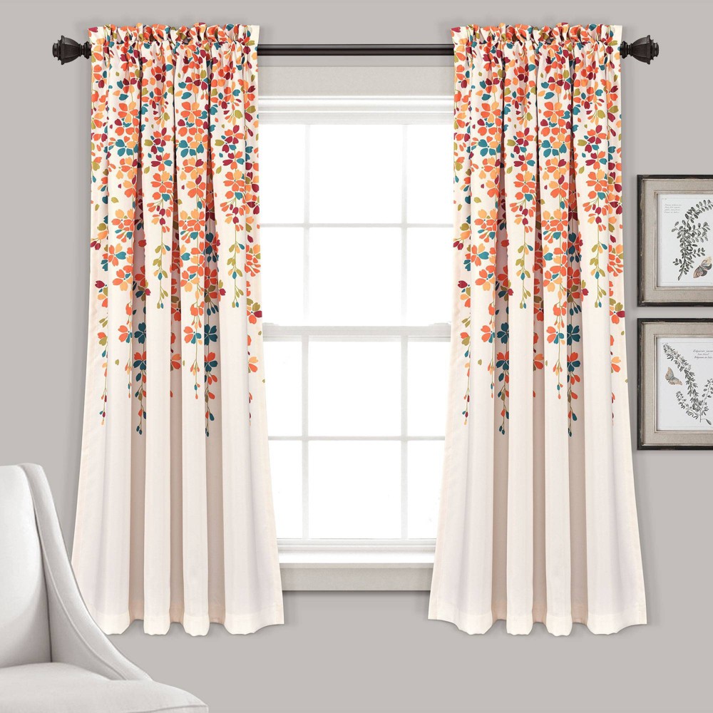 Photos - Curtains & Drapes Set of 2  Weeping Flower Room Darkening Window Kids' Curtain Pane(84"x52")