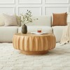 Saman Wood Sculptural Round Coffee Table - 2 of 4