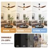 Sofucor Ceiling Fans with Lights 52 Inch Ceiling Fan with Light and Remote 6 Speed Quiet Noiseless 3 CCT, Reversible for Bedroom Living Room - 2 of 4