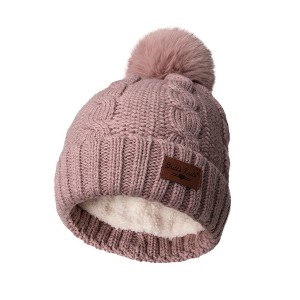 Britt's Knits Cozy Classics Pom Hat Winter Cozy Fur Pom Knit Beanie Hat Skull Cap for Women & Girls - 1 of 3
