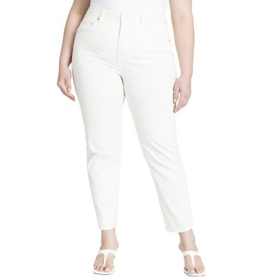 ELOQUII Women's Plus Size The Leigh Super Stretch Slim Leg Jean