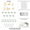 Big Dot of Happiness Boho Botanical Baby - Greenery Letter Decoration - 36 Banner Cutouts and No-Mess Real Gold Glitter Welcome Baby Banner Letters - 3 of 4