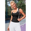 Attraco Women's Ribbed Workout Crop Tops with Built in Bra Yoga Racerback Tank Top Sport Tops Activewear Tops - 2 of 4