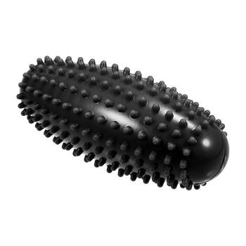 Unique Bargains Sea Cucumber Shape Foot Massage Roller Tool for Plantar Fasciitis Myofascial Pain Arch Black 1 Pcs