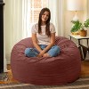 Jaxx 4 Foot Saxx - Large Round Bean Bag Chair for Adults - Lush Velvet - 4 of 4