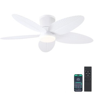 42 Inches Flush Mount Palm Leaf Ceiling Fan - 1 of 1