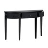 Distinctive Features of Pine Veneer Console Table with Vertical Stripe Drawer Fronts and Four Legs - 4 of 4