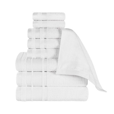 Cotton Medium Weight 9 Piece Bathroom Towel Set by Blue Nile Mills