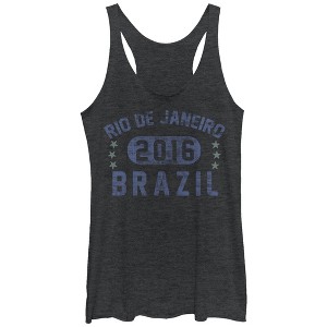 Women's Lost Gods Rio De Janeiro Brazil 2016 Racerback Tank Top - 1 of 3