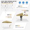 EAGLE PEAK Slant Leg Pop-up Canopy Tent Easy One Person Setup Instant Outdoor Beach Canopy Folding Portable Sports Shelter - 4 of 4