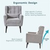 Okak Chenille/Teddy Fabric Arm Accent Chair for Bedroom,Comfy Lounge Chair for Living Room,Apartment - 3 of 4