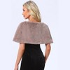 Allegra K Women's Party Elegant Faux Fur Full-Lined Wrap Shrug - 4 of 4
