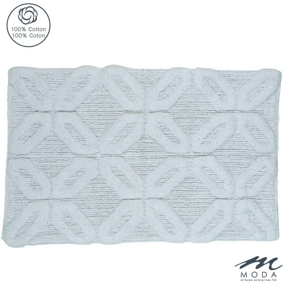 Photos - Bath Mat 20"x30" Cordoba Bath Rug - Moda at Home: Handmade, Heavyweight Cotton, Woven Texture, Non-Slip Backing