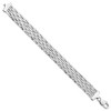 Black Bow Jewelry Sterling Silver Wide Braided Herringbone Chain Bracelet, 7.5 Inch - 2 of 4