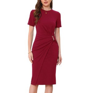 kelly green dress women SSYS The Colorblock Augusta Pearl Button Scuba Dress In Kelly Green Li