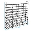 SEVOBAL 10 Tier Shoe Rack Organizer for Mulitiful Pairs Metal Adjustable Height Stackable Shoe Storage for Closet Entryway, Black, 8.27"*14.96"*17.13" - 3 of 4