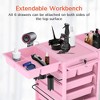 TASALON Lockable Beauty Salon Cart, Rolling Salon Trolley with 6 Drawers and Tool Holders - Pink - 4 of 4