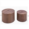 OUTSUPPLY 2-Piece Coffee Table Set, Round Space-Saving Tables for Living Room, Waterproof & Durable Modern Design - 2 of 4