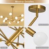 KAISITE 12-Light Mid-Century Sputnik Chandelier in Brushed Brass, A Dazzling Centerpiece for Grand Spaces - 2 of 4