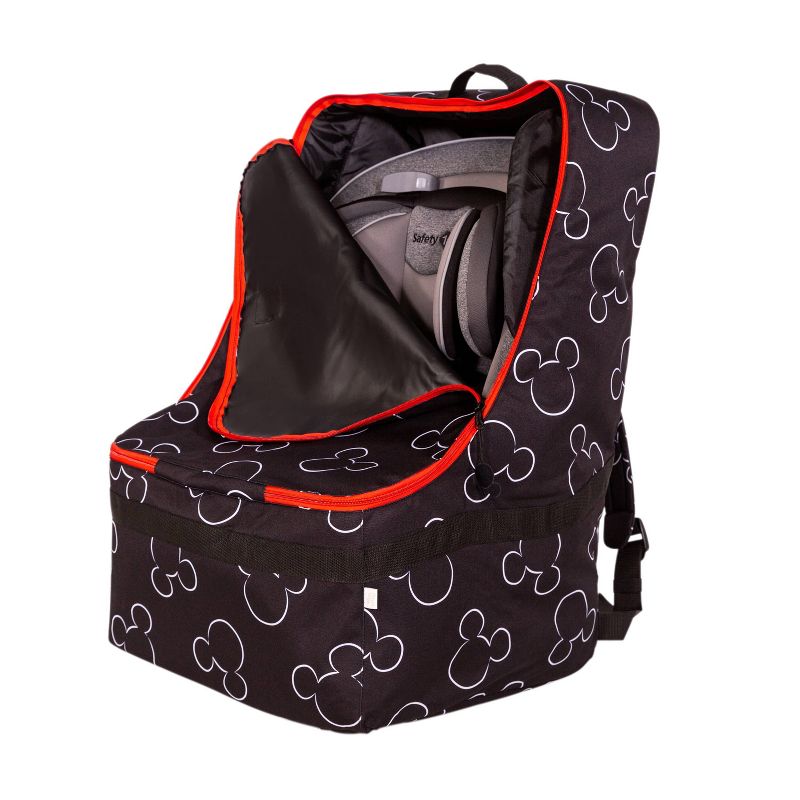 Disney Baby J.L. Childress Ultimate Padded Backpack Car Seat Travel Bag Mickey Black, 1 of 9
