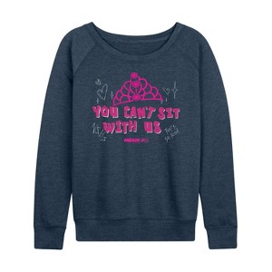 Women's - Mean Girls - You Cant Sit With Us Lightweight French Terry Wide Neck Long Sleeve Shirt - 1 of 4