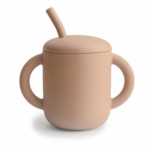 Mushie Silicone Training Cup + Straw - 1 of 4