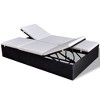 vidaXL Sun Lounger Black PE Rattan Double Removable Covers Sun Lounger - 2 of 4