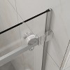 60"x58" Frameless Sliding Bathtub Door, 1/4"(6mm) Clear Tempered Glass with Easy-Clean Coating, Heavy-Duty 304 Stainless Steel, Chrome Finish - 2 of 4