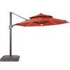 Sonkuki 11Ft LED Double Top Aluminum  LED Cantilever Patio Umbrella with Base for Patio Deck Garden - 2 of 4