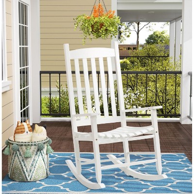 FDW Outdoor Rocking Chair Patio Rocking Chair Porch Rocking With High Back for Porch Garden