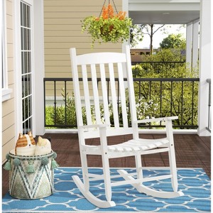 FDW Outdoor Rocking Chair Patio Rocking Chair Porch Rocking With High Back for Porch Garden - 1 of 4