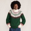 Lands' End Women's Fuzzy Turtleneck Lantern Sleeve Jacquard Sweater - 4 of 4